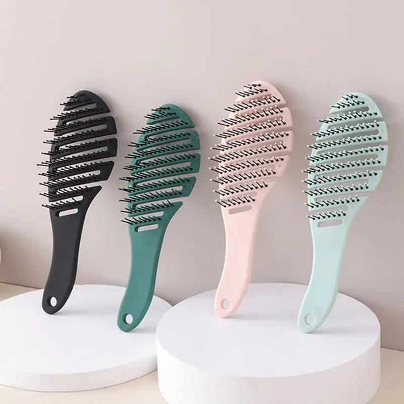 1pc Tangled Hair Comb Detangling Hair Brush Massage Combs Wet Curly Straight Hair Brushes Barber Comb Salon Hair Styling Tools