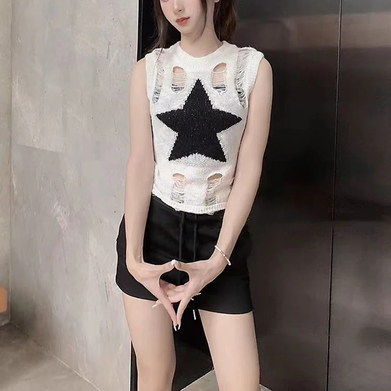 Women Y2k Sleeveless Summer Vest Top