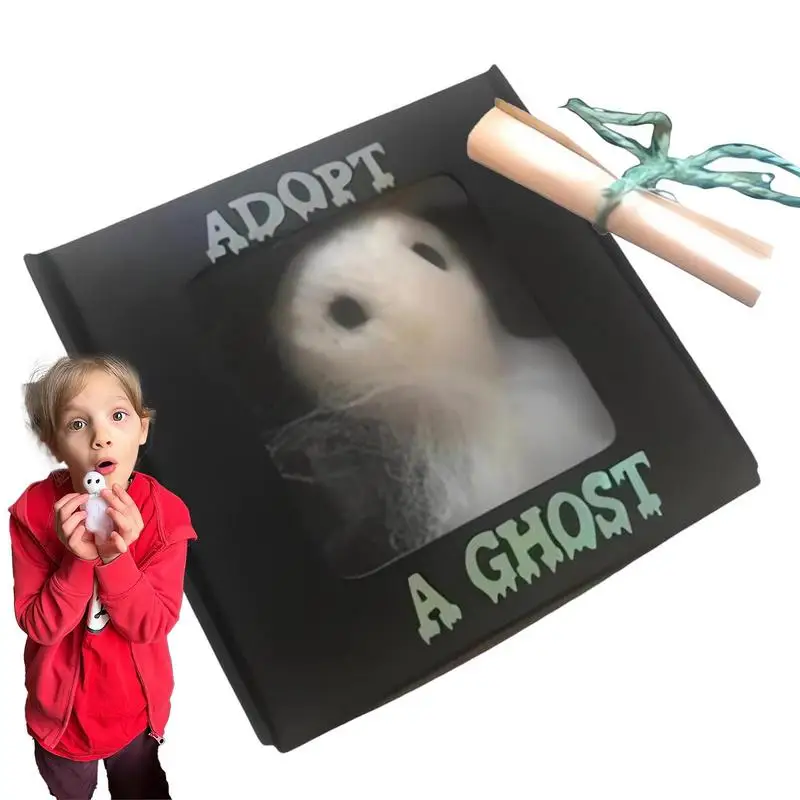 Little Pocket Ghost Ghost Adoption With A Tiny Scroll Supernatural Felt Mini Ghost Doll Companion Toy Spooky Halloween chinese painting rice paper scroll hanging axis for chinese calligraphy xuan paper with raw xuan paper calligraphy supplies