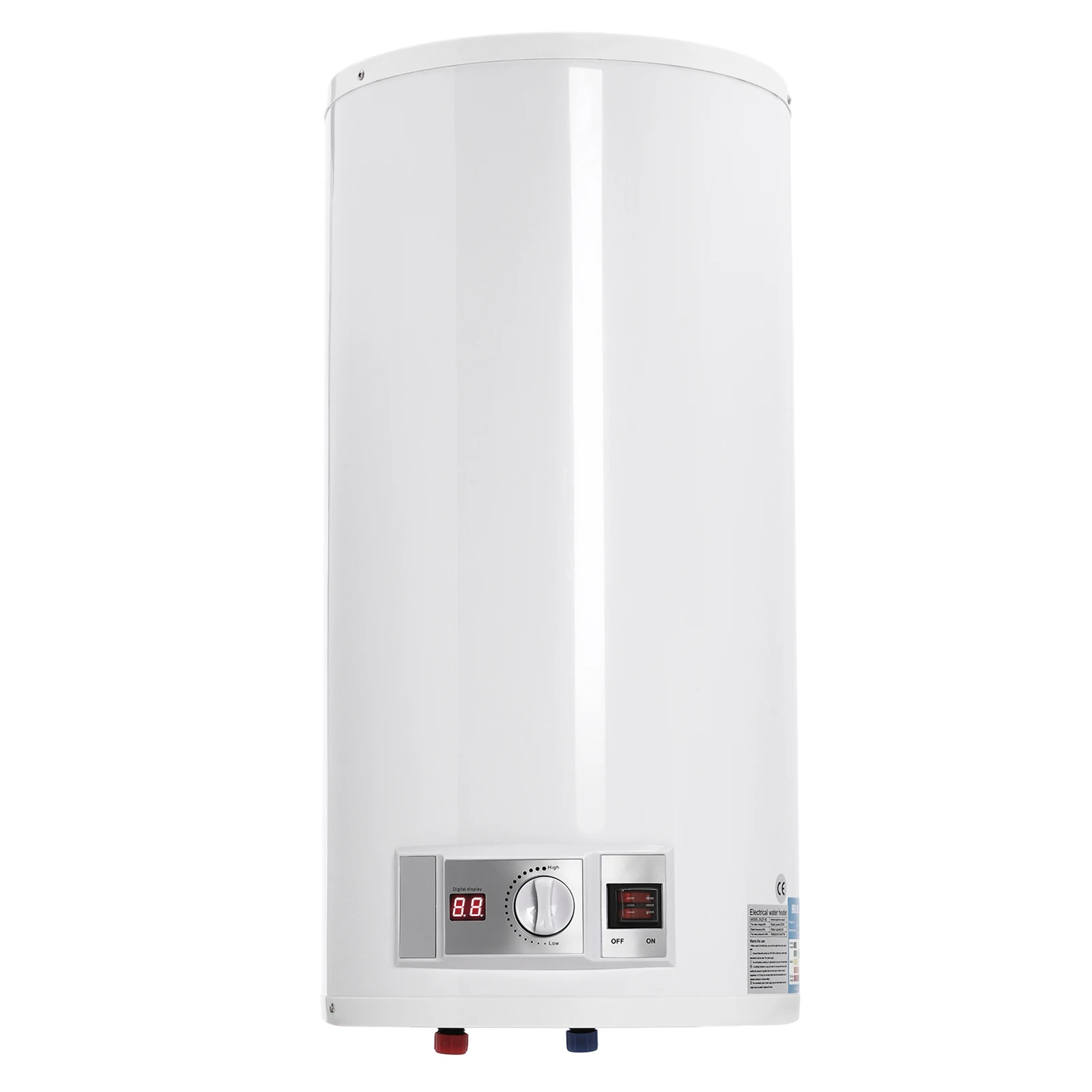 80L Electric Hot Water Storage Tank, 2000 W Heating Output and Thermometer, Energy Saving, Water Boiler, Hot Water Boiler