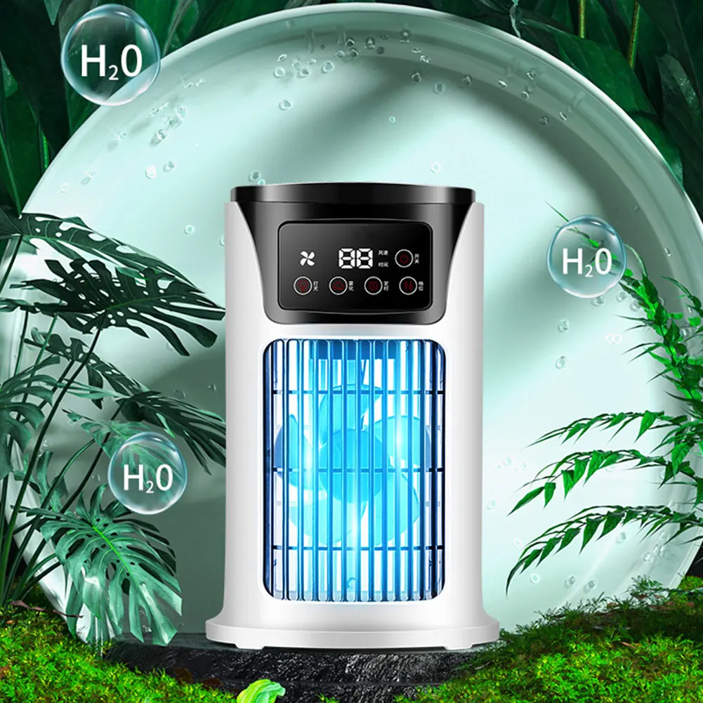 Portable Air Conditioner Fan 6H Timer Misting Fan 6 Speeds Water Humidifier Cooling Fan 300ML Water Sprayer Fan For Home Office