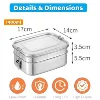 Stackable Bento Lunch Box for Kids & Adults, 1400ml Stackable Stainless Steel Food Storage Container for School, Work & Travel 5