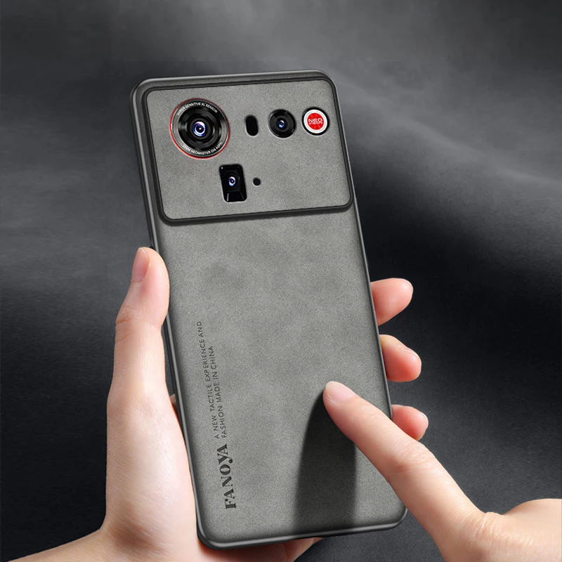 Premium Shockproof Matte Leather Phone Case with Soft Back Cover