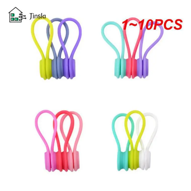 

NewSoft Silicone Magnetic Cable Winder Headphone Earphone Cord Winder Wrap Organizer Data Cable Ties Holder Clips