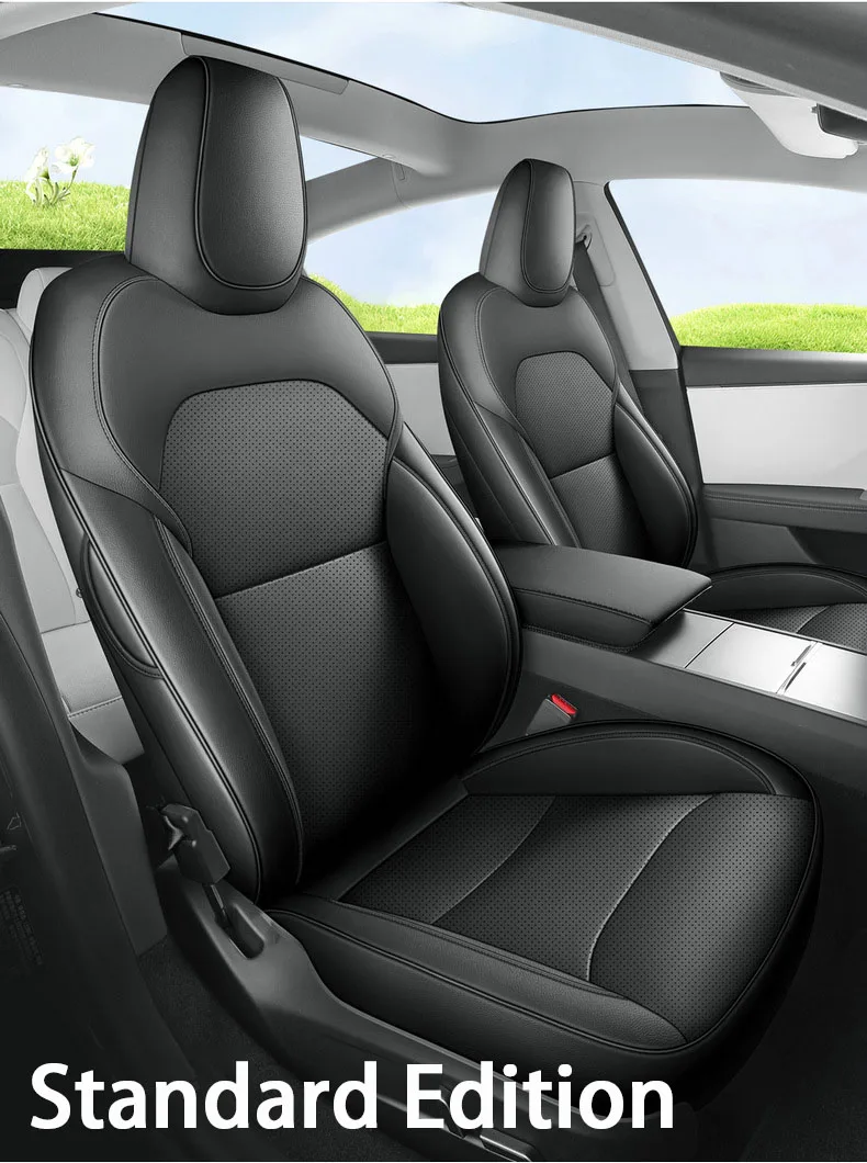 Full Set Seat Covers For Tesla Model Y Juniper 2025 Leather Breathable comfortab