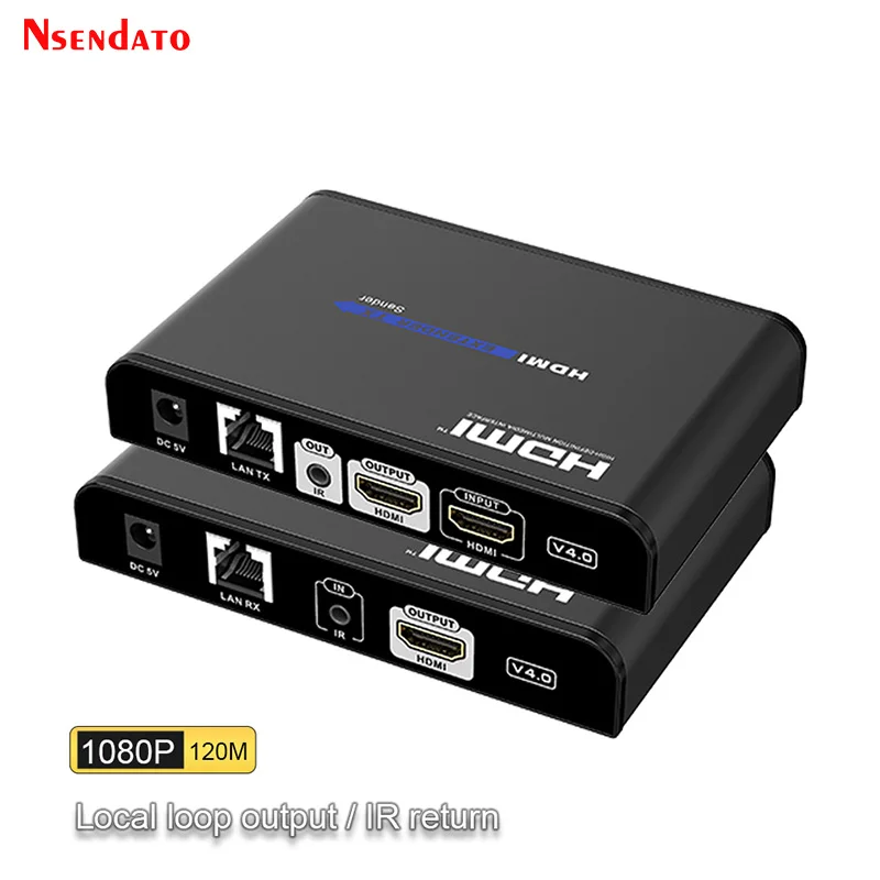 LKV383Pro HDMI Extender 120M Over RJ45 Cat6 TCP IP One to Muitl HDMI Extender with Loop-out HDMI Splitter Extender V4.0