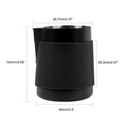 Enhanced Product Title:  
Sleek Precision Spout Milk Frothing Pitcher, 500ml - Handle - Free Design for Perfect Espresso Steaming (Black)