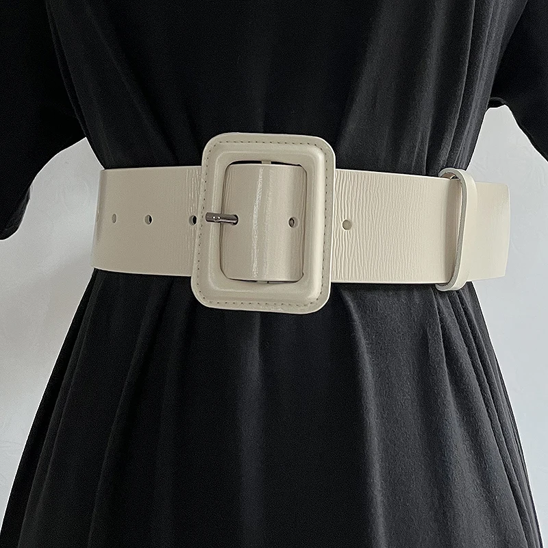 

Women's Runway Fashion Genuine Leather Cummerbunds Female Dress Corsets Waistband Belts Decoration Wide Belt TB1245