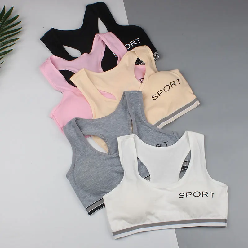 

Pink Bra Girl Development Period Removable Padded Bra Middle School Student Vest Sports Bra Women's Top