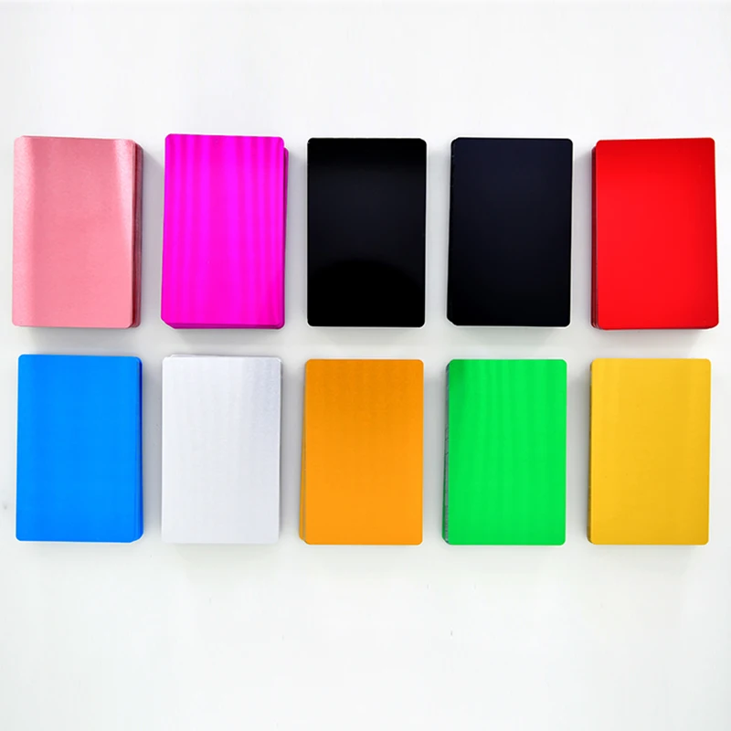 50 Pcs Blank Metal Business Card 0.2mm Thickness Aluminum Alloy Blanks Card DIY Laser Printing