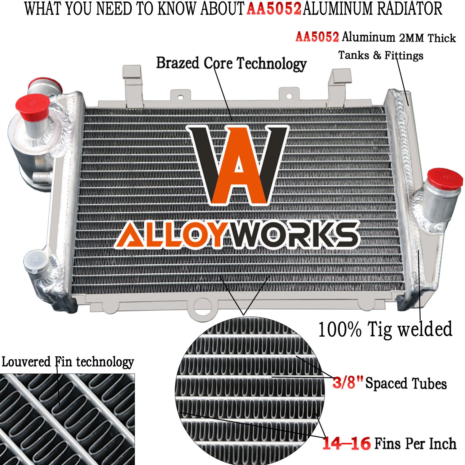 

1464568 2 Rows Aluminum Radiator For 1984-1997 BMW K1 K75 K100 K1100 LT/RS/RT
