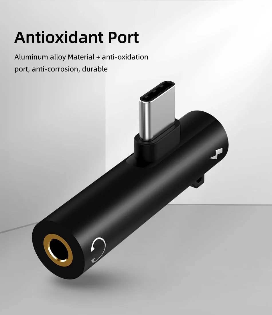 USB-C to 3.5mm Headphone Adapter & Fast Charger 20W