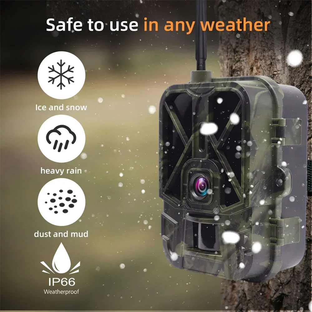 4K Live Stream Media APP Clould Service Hunting Trail Camera 4G 36MP Night Vision Photo HC940PRO camera no lithium battery