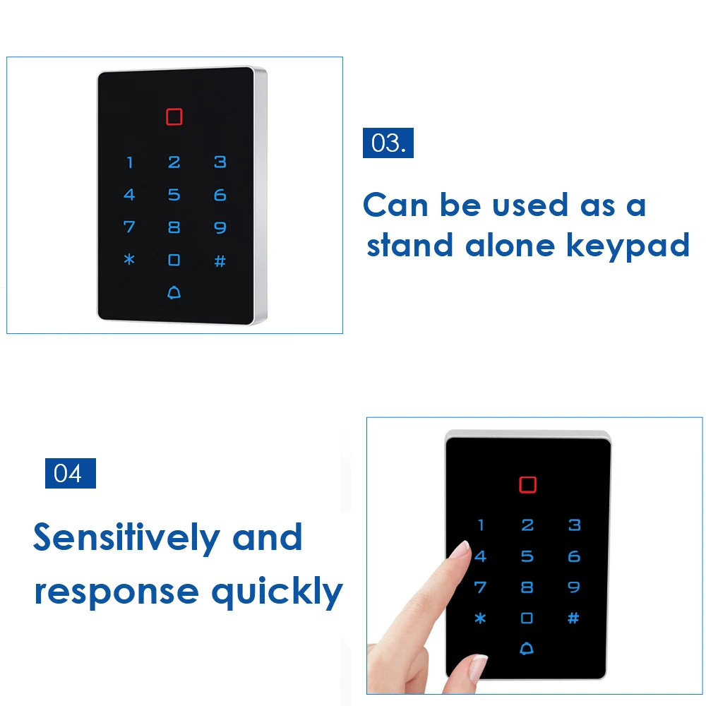 Tuya App Backlit Touch Keypad Wifi Access Control 125Khz RFID Standalone Access Keyapd Wifi Smart Lock best wifi door lock