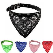  Fashion Small Dog Scarf Bandana Adjustable Pet Cat Kitten Collar Scarf Puppy Bib Neckerchief Necklace Trigon Pet Dog Accessories 
