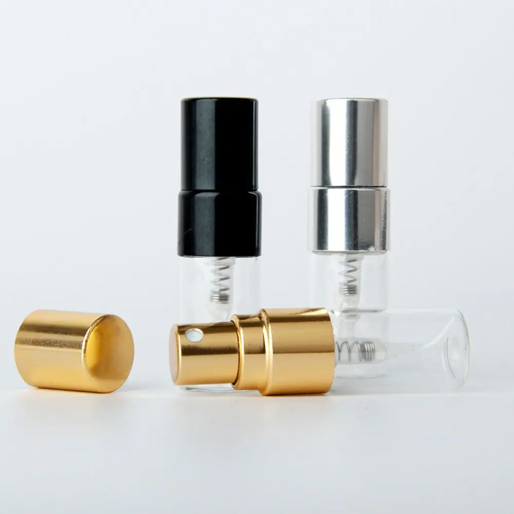 

1PC 2ML Mini Spray Bottle Refillable Perfume Atomizer Sample Spray Bottles Metal Portable Travel Gift Cosmetic Empty Container