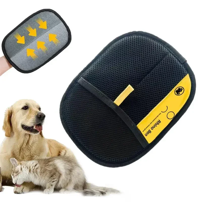 Pet Electrostatic Hair Removal Gloves Dog Cat Hair Removal Brush Gloves Adhesive Carpet Clothing Cleaning Brush