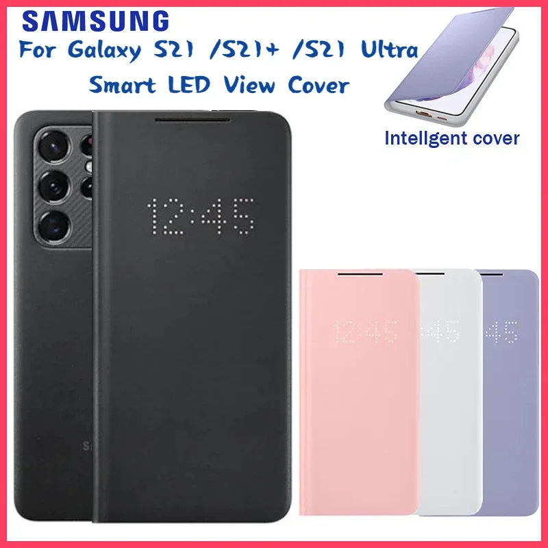 Cover Originale Samsung Smart Led View Per Galaxy S21 S21 + S21 Ultra S21Ultra Sm-G998B Sm-G996B Sm-G991B Led Cover