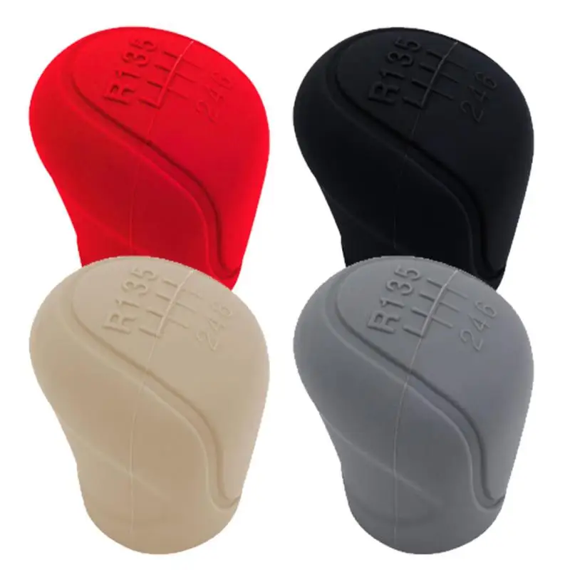 

Car Silicone Gear Shift Knob Cover Anti-Slip 6-speed Manual Gear Shift Grip Handle Protective Covers Car Interior Accessories