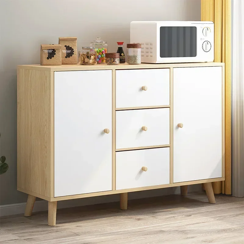 Simple Display Sideboard Cabinets Kitchen Drawer Filing Coffee et Rattan Sideboard Storage Cabinet Dining Room Furniture