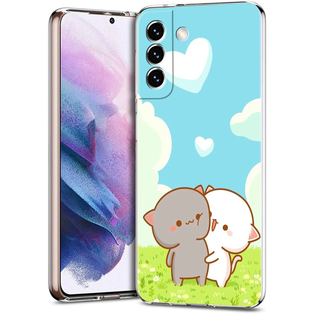 Peach and Goma Cat Transparent Phone Case