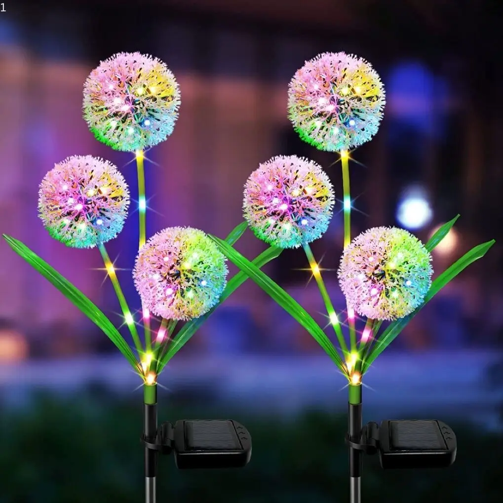 Lumini de grădină în aer liber impermeabile LED flori solare mize lumina cale curte patio Villa gazon lampă decorativă_voghion.com