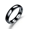 Bague en titane Simple de 6mm pour femmes et hommes, prévention des allergies, anneaux de mariage hautement polis, en acier inoxydable, bijoux de doigt pour Couple, cadeaux