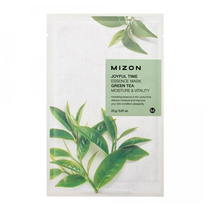 Mizon Маска тканевая для лица с экстрактом зеленого чая Joyful Time Mask Green Tea | Красота и