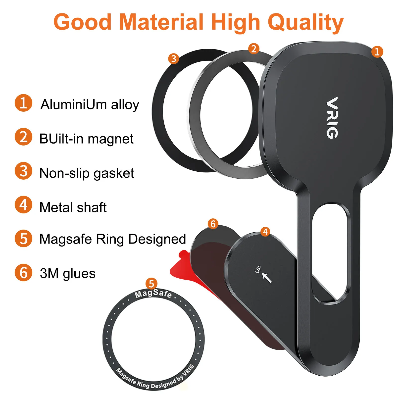 MG-10 Magnetic Laptop Phone Holder Adjustable Continuity Camera Mount for Magsafe iPhone MacBook Magsafe Magnetic Phone Holder