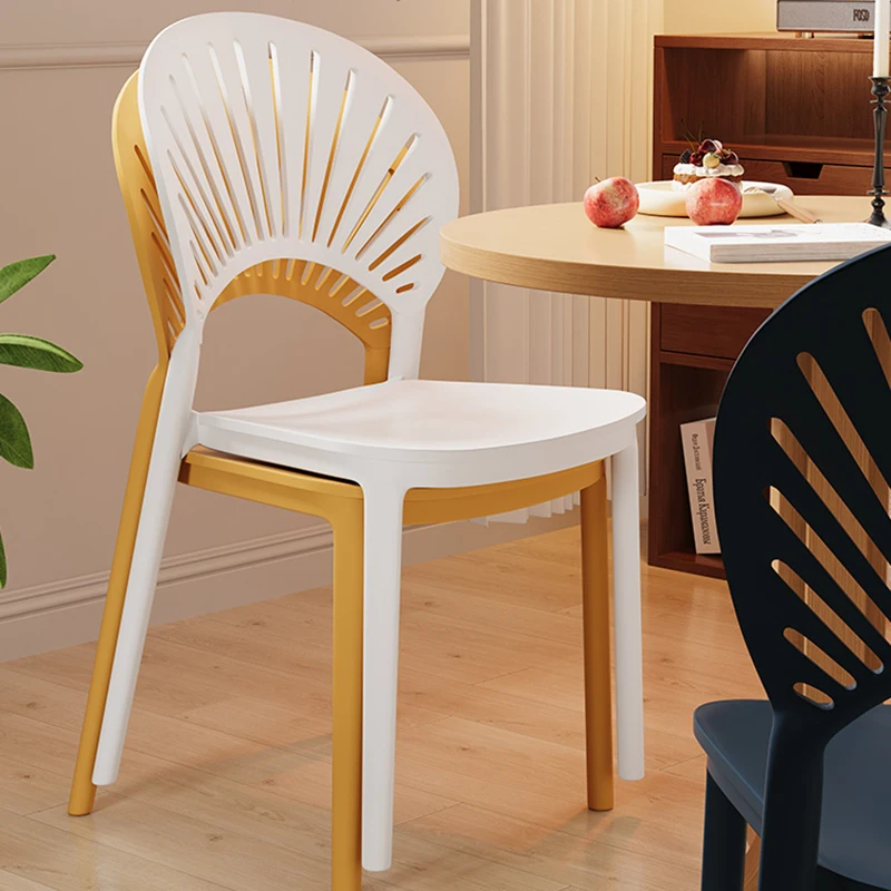 

Plastic Restaurant Dining Chairs Backrest Living Room Stool Simplicity Dining Chairs Office Lounge Sandalye Luxury Furniture