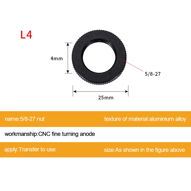Description Picture 5 of itemCamera Screw 1/4 3/8 5/8 Screw Nut Hot Shoe Seat Lock Knob Flash Stand Tripod Ballhead Mount Adapter Photography Accessories