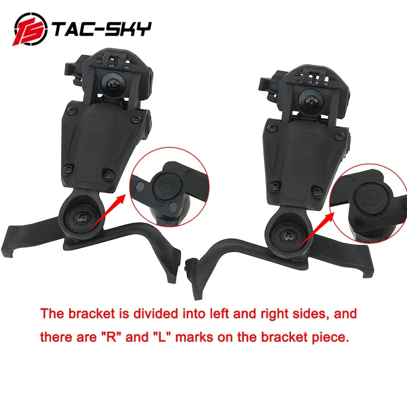 TS TAC-SKY ARC Helmet Rail Adapter Mount Bracket Compatible with EARMOR M32/M32H Tactical Civilian Version Headset