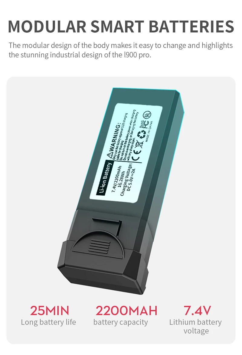 L900 PRO SE  ͸ 7.4V 2200mAh L900 PRO SE 4K GPS  ͸ ׼, RC  ī޶  ͸ ǰ