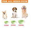 Silicone Dog Food Water Bowl Collapsible 2 In 1 Pet Dispenser Outdoor Travel Dog Cat With Carabiner Bottle Food Water Container 5