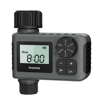 INSOMA Automatic Water Timer Intelligent Irrigation Watering System Sprinkler Timer Garden Programmer Equipment LCD Display IPX5 1