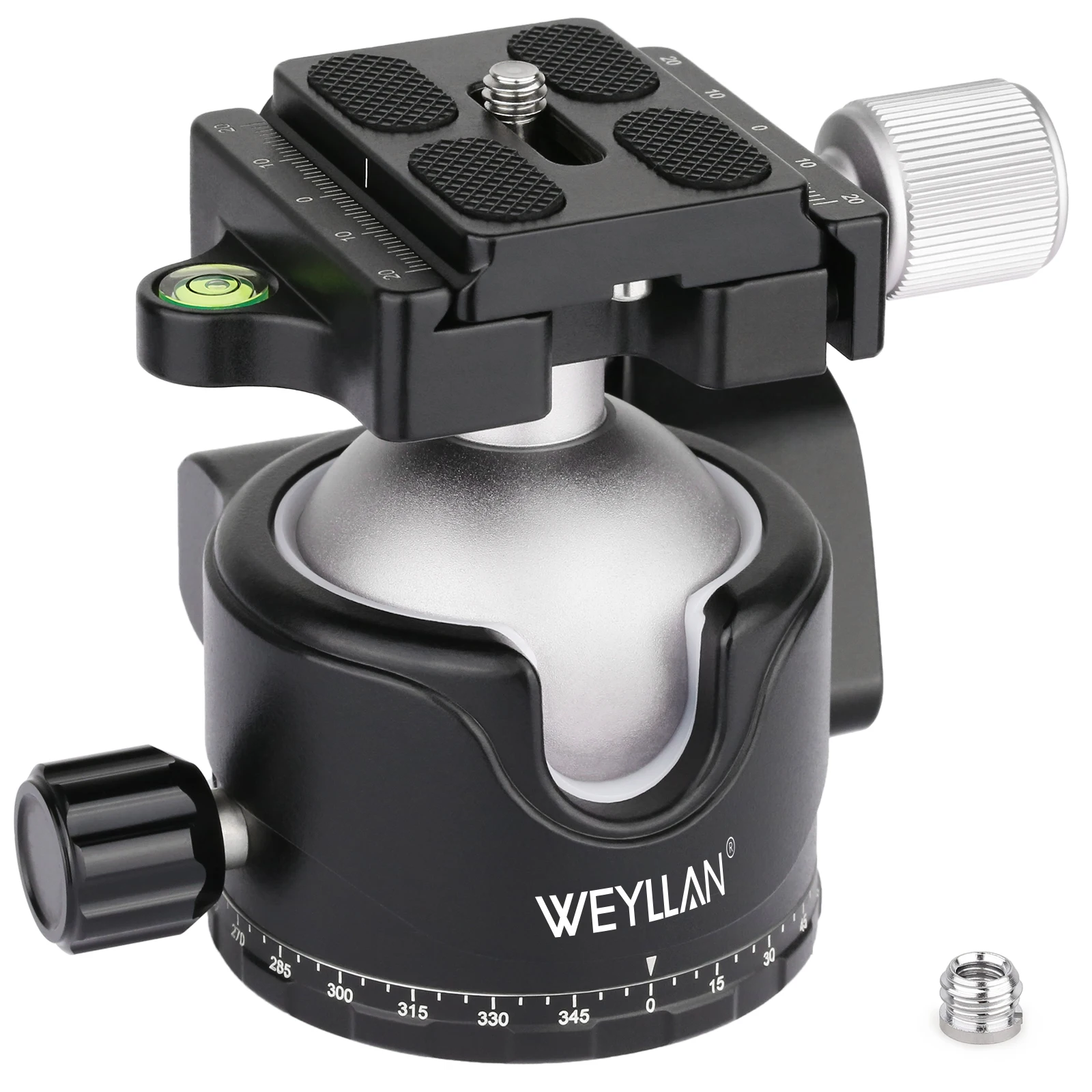 New Updated EB46S Metal Tripod Ball Head Low Profile Tripod Head Panoramic Lower Gravity Center Design Max Load 25kg/55.1lbs