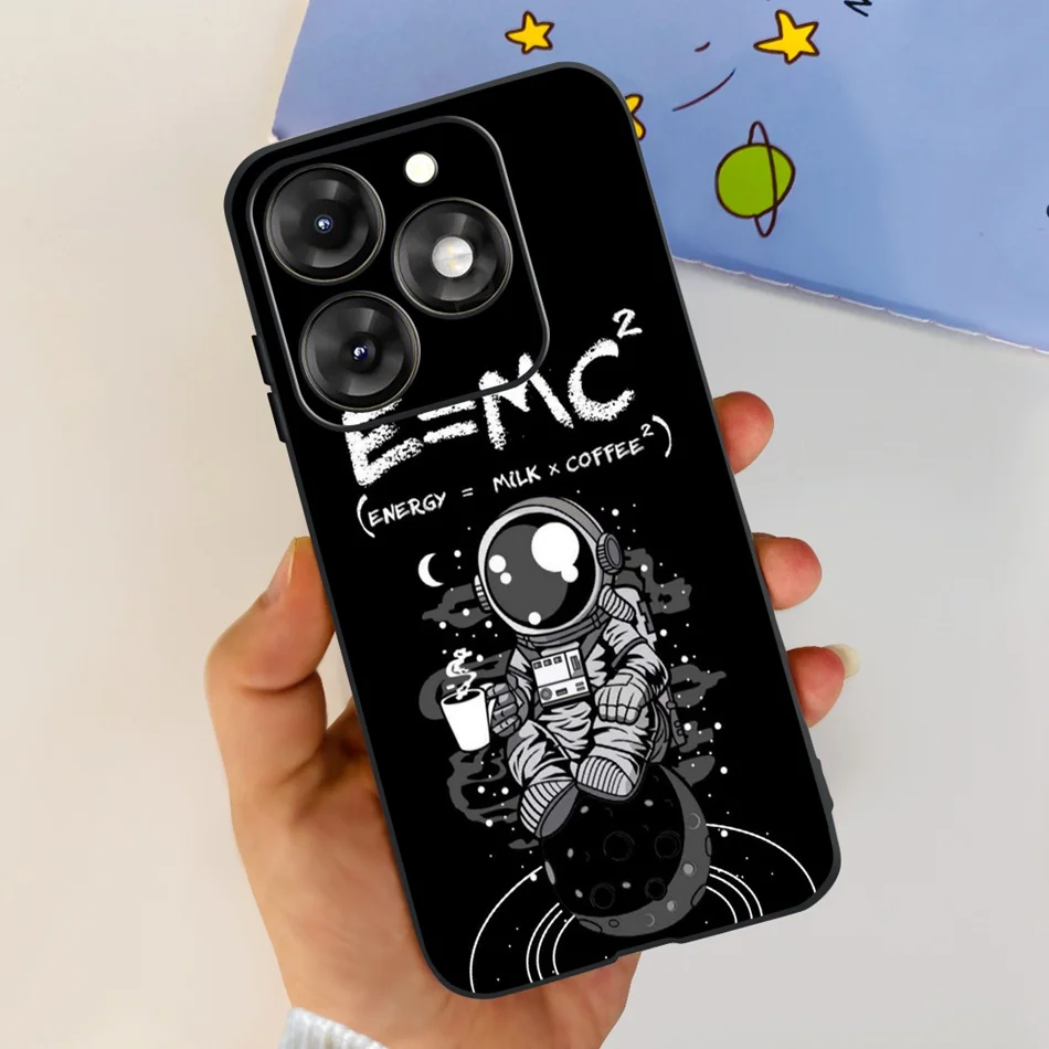 Stylish Black Silicone TPU Phone Case with Fashionable Patterns