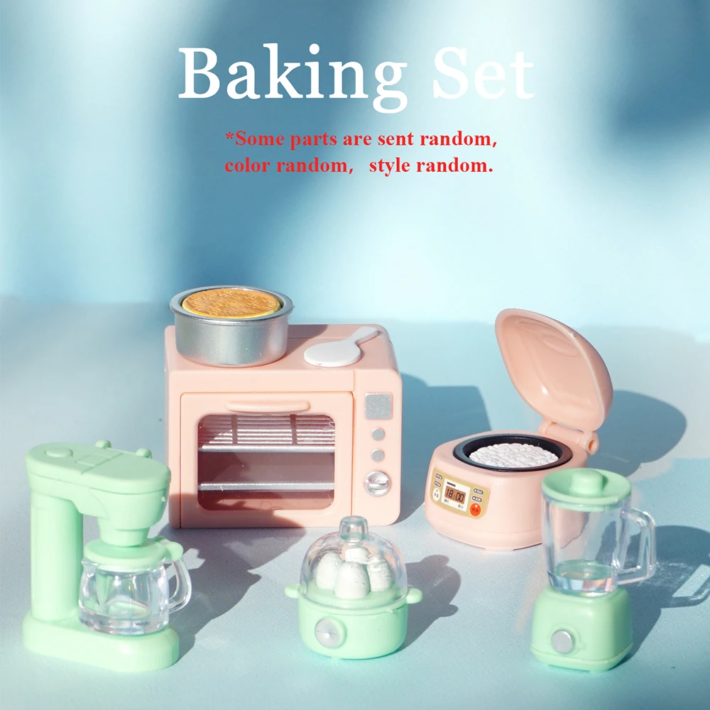 1:12 밥솥 주방 가구 모델 가상 게임 인형의 집 미니어처 장면 케이크 장난감, 어린이 생일 선물, 요리 세트 