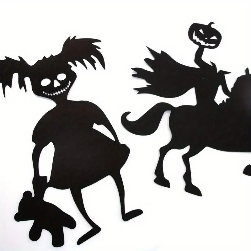 Creative Design Halloween Door Decor Sticker Evil Festival Decorate Wall Stickers Suitable Celebrate Party Decor Supplies