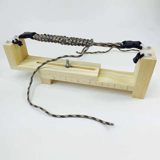 Diy Jig Solid Wood Paracord Karkötő Kötési Szerszámcsomócsomó Fonott Ejtőernyős Kábel Szövőszövés Xqmg - Image 4