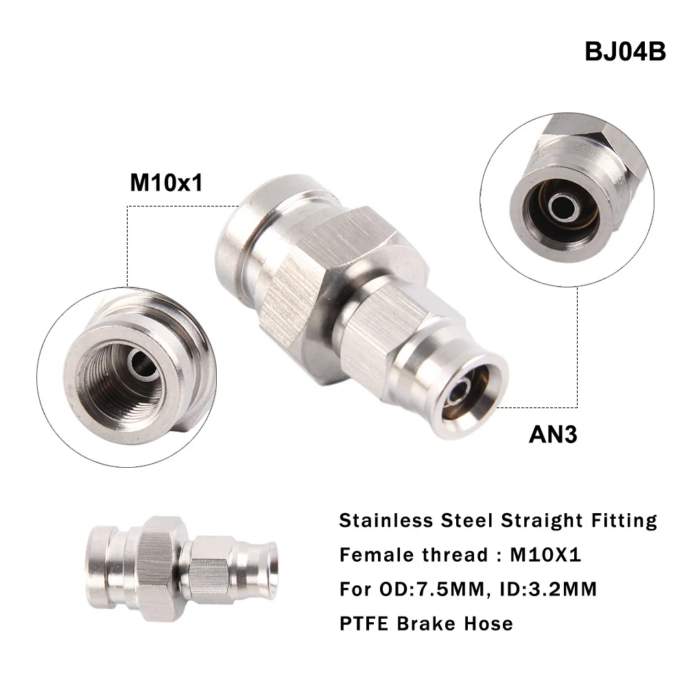 brake oil connector m10x1 AN3 M10x1.25 Motorcycle Motor Bike Hydraulic Brake Oil Hose Line Banjo Fitting stainless Steel