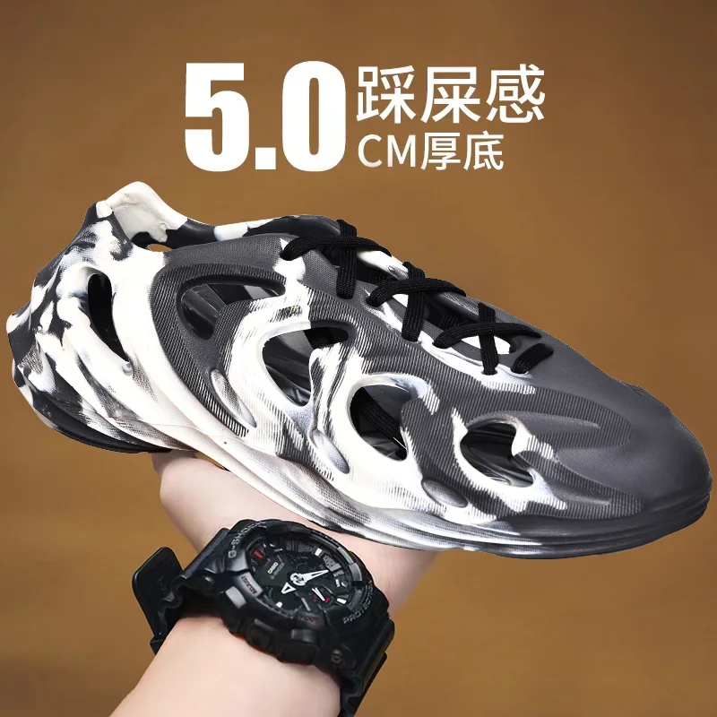 

Мужские камуфляжные сандалии, Повседневная водонепроницаемая обувь из ЭВА, плоская подошва, для улицы, пляжа, для воды, для пар