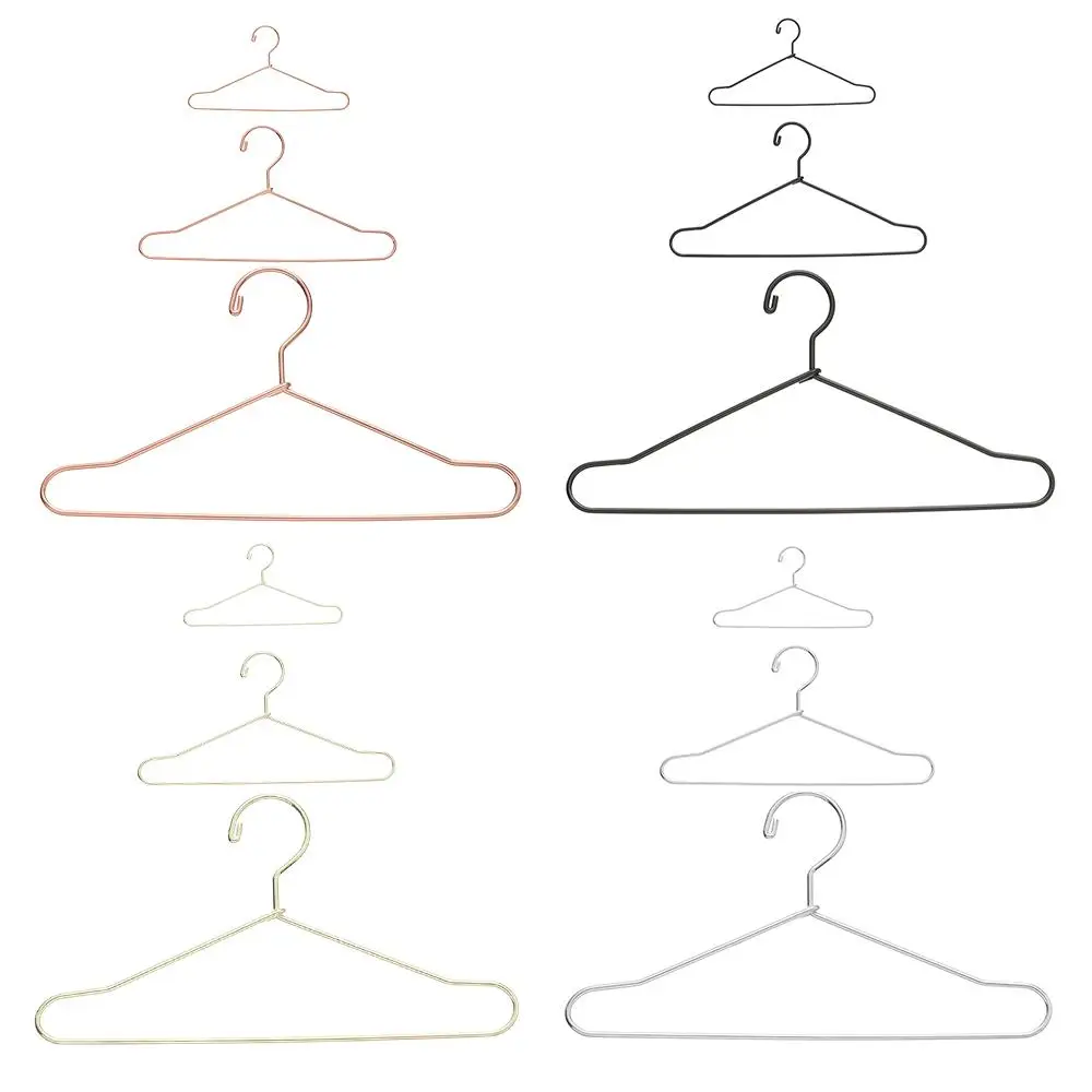 Clothes Hanger 10pcs Dollhouse Furniture Decorations Wardrobe 1/6 Doll Metal Doll Accessories Mini Hangers Dress Clothes Hanging