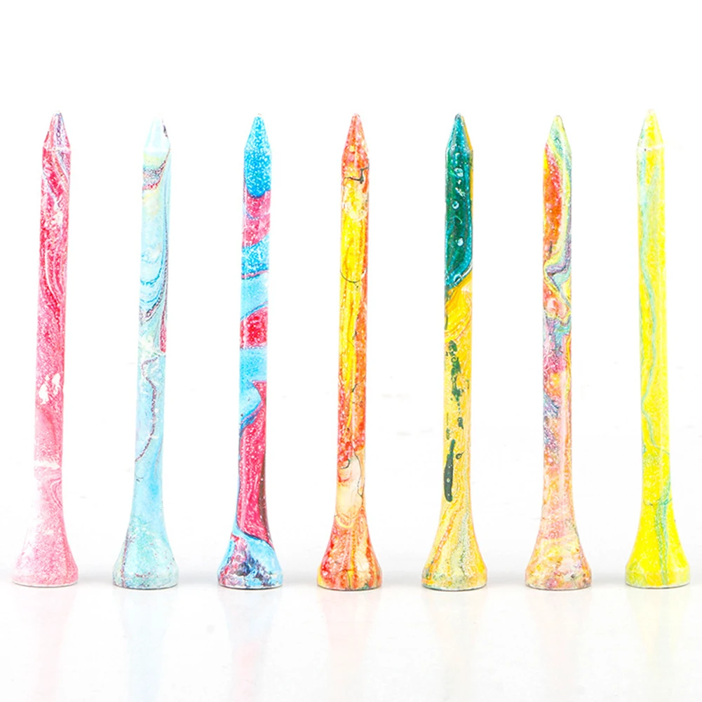 50Pcs Wood Golf Tees Golf Ball Nails Tees More Stable Golf Training Ball Tee Colorful Golf Ball Holder Tees Golf Accessories