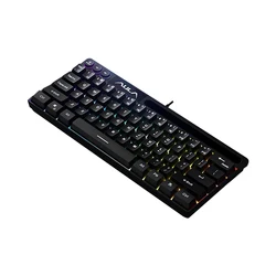 RGB Backlit 61 - Key Compact Mechanical Touch - Feel Gaming Keyboard (Black - Single  Effect)