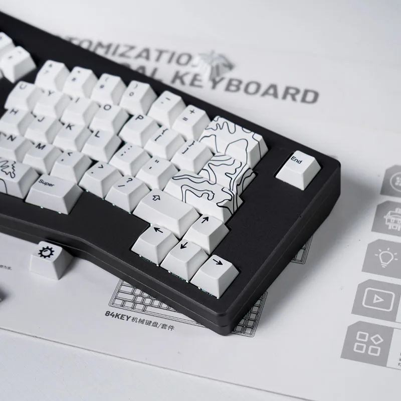 Gmk Canyon Pbt Keycaps Five Dye Sublimation Cherry Profile Compatível Apenas com Cherry mx Switches Teclado Mecânico - Imagem 6