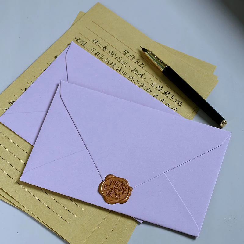 10pcs/lot Purple Envelope High-grade Small Business Supplies 250g Paper Envelopes for Wedding Invitations Postcards Stationery