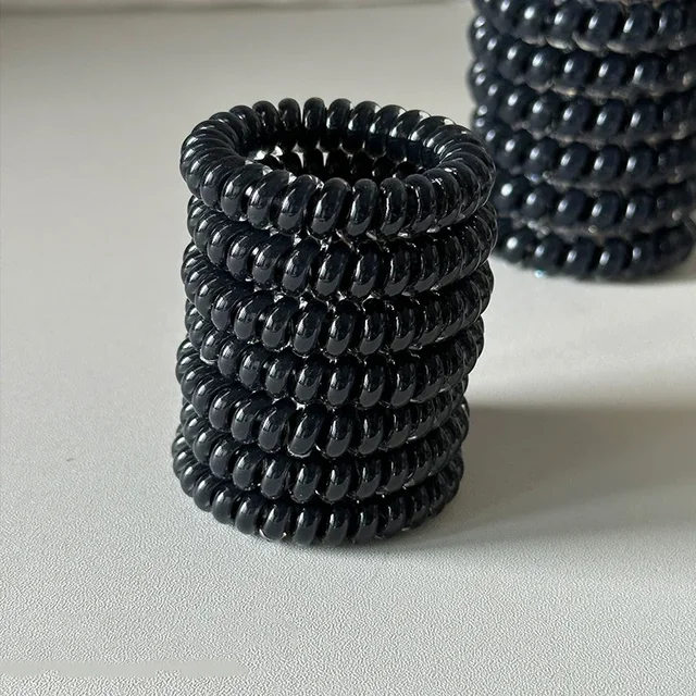 1/20pcs Telephone Wire Cord Hair Ring women Girls Elastic Spiral Hair Ties Gum Scrunchies Rubber Bands Headwear Hair Accessories