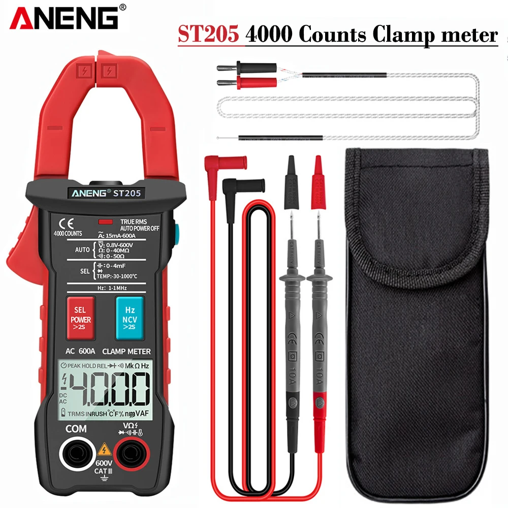 ANENG ST205 Digital Electric Professional Clamp Meter DC/AC Multimeter