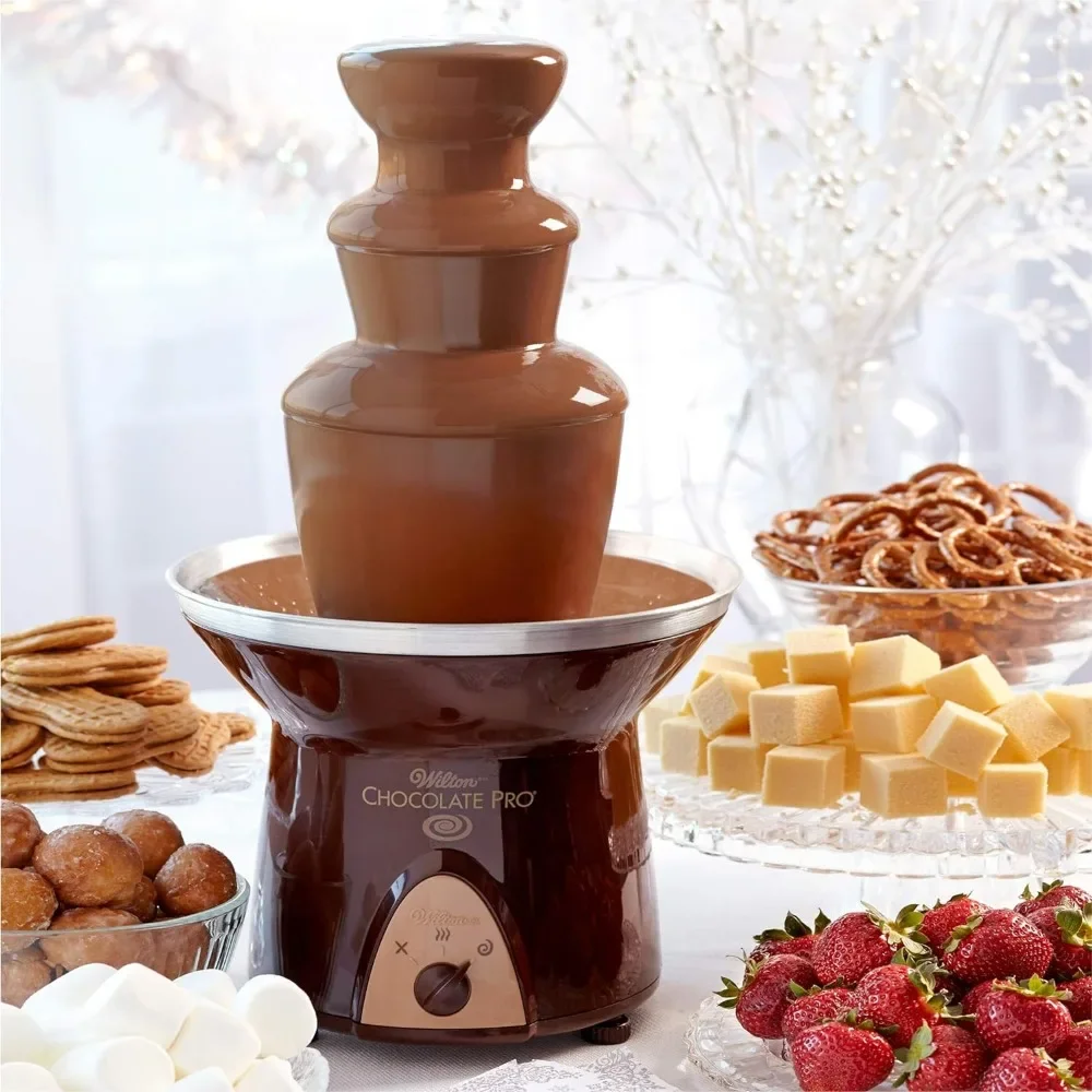 Chocolate Fountain and Fondue Fountain, Keep Chocolate Melted for Easy Treat Dipping, 3-Tier, 16-Inches Tall, 4-lb Capacity
